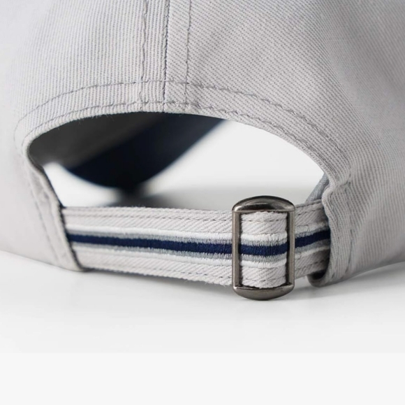 Crew 100% Cotton Nautical Marine Sailor Boating Embroidered Gray/Navy Cap Hat - Picture 6 of 8